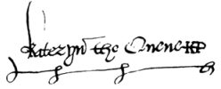 Signature of Catherine Parr
