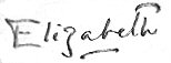 Signature of Elizabeth Bowes Lyon