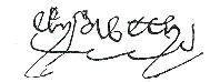 Signature of Elizabeth of York