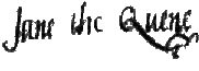 Signature of Lady Jane Grey
