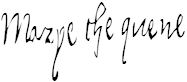 Signature of Queen Mary I