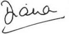 Signature of Diana, Princess of Wales
